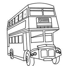English double decker coloring page - Coloring page - TRANSPORTATION coloring pages - BUS coloring pages