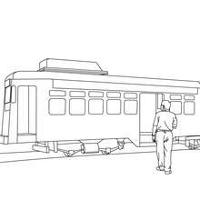 Tramway passenger coloring page - Coloring page - TRANSPORTATION coloring pages - TRAMWAY coloring pages