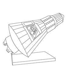 Space capsule coloring page