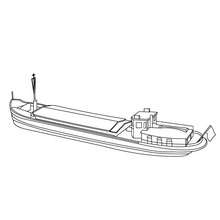 Cargo barge coloring page