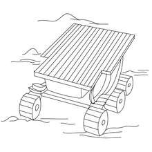 Space rover coloring page