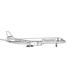 DHL plane coloring page