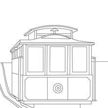 San Francisco Tramway coloring page - Coloring page - TRANSPORTATION coloring pages - TRAMWAY coloring pages