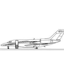 Private jet coloring page