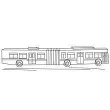 Folding bellows bus side view coloring page - Coloring page - TRANSPORTATION coloring pages - BUS coloring pages