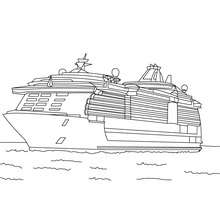 Cruise ship coloring page