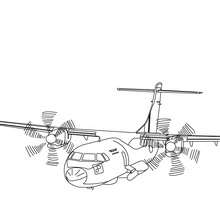 Propeller plane coloring page