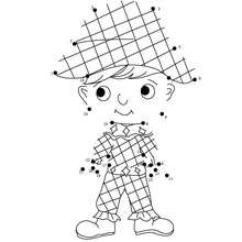 Harlequin dot to dot - Free Kids Games - CONNECT THE DOTS games - CARNIVAL dot to dot games
