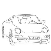 Porsche Carrera coloring page