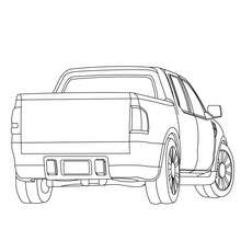 Pickup truck coloring page - Coloring page - TRANSPORTATION coloring pages - PICKUP TRUCK coloring pages