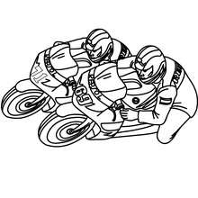 Motorcycle race coloring page - Coloring page - TRANSPORTATION coloring pages - MOTORCYCLE coloring pages