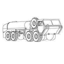 Fuel servicing truck coloring page