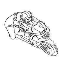 Sport motorcycle race coloring page