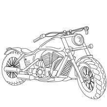 Harley Davidson coloring page - Coloring page - TRANSPORTATION coloring pages - MOTORCYCLE coloring pages