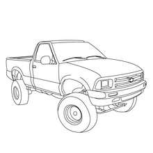 Pickup coloring page - Coloring page - TRANSPORTATION coloring pages - PICKUP TRUCK coloring pages
