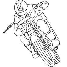 Trail racer coloring page - Coloring page - TRANSPORTATION coloring pages - MOTORCYCLE coloring pages