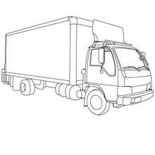 Delivery truck coloring page