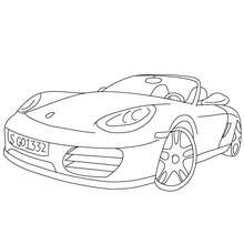 Porsche Boxster Cabriolet coloring page