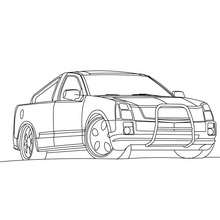 Pick up tuning coloring page - Coloring page - TRANSPORTATION coloring pages - PICKUP TRUCK coloring pages