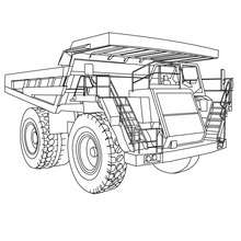 Caterpillar truck coloring page