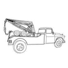 Tow truck coloring page - Coloring page - TRANSPORTATION coloring pages - TRUCK coloring pages