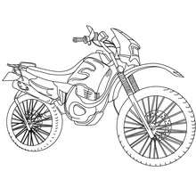 Trail coloring page - Coloring page - TRANSPORTATION coloring pages - MOTORCYCLE coloring pages
