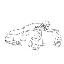 Grandma driving a car coloring page - Coloring page - HOLIDAY coloring pages - GRANDPARENTS DAY Coloring pages