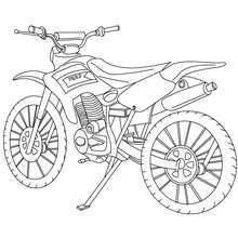 Trail motorcycle coloring sheet - Coloring page - TRANSPORTATION coloring pages - MOTORCYCLE coloring pages