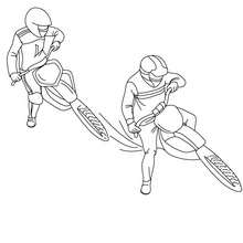 Trail racing coloring page - Coloring page - TRANSPORTATION coloring pages - MOTORCYCLE coloring pages