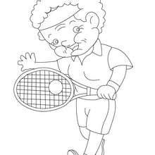 Grandma playing tennis coloring page - Coloring page - HOLIDAY coloring pages - GRANDPARENTS DAY Coloring pages