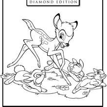 Bambi playing with friends coloring page - Coloring page - DISNEY coloring pages - BAMBI coloring pages