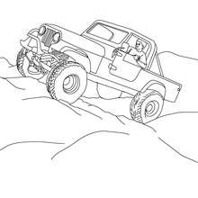 Hummer climbing rocks coloring page - Coloring page - TRANSPORTATION coloring pages - CAR coloring pages