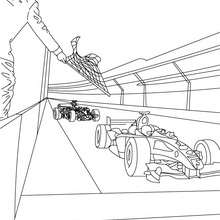 Formula 1 race start coloring page - Coloring page - TRANSPORTATION coloring pages - CAR coloring pages - FORMULA ONE coloring pages