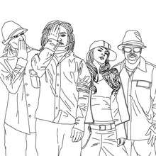 Fun The Black Eyed Peas coloring page - Coloring page - FAMOUS PEOPLE Coloring pages - BLACK EYED PEAS coloring pages