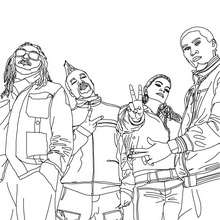 American The Black Eyed Peas coloring page