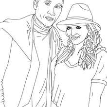 Fergie and Taboo coloring page - Coloring page - FAMOUS PEOPLE Coloring pages - BLACK EYED PEAS coloring pages