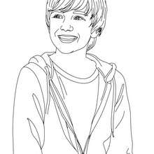 Smiling Greyson Chance coloring page