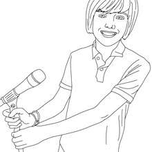 Singing Greyson Chance coloring page