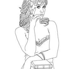 Cute Katy Perry coloring page