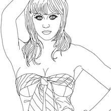 Katy Perry coloring book - Coloring page - FAMOUS PEOPLE Coloring pages - KATY PERRY coloring pages