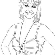 Smiling Katy Perry coloring page