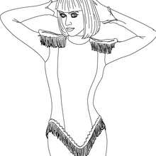 Singer Katy Perry coloring page