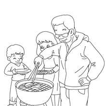 Daddy's BBQ coloring page - Coloring page - HOLIDAY coloring pages - FATHER'S DAY coloring  pages