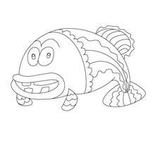 Crazy fish coloring page - Coloring page - HOLIDAY coloring pages - APRIL FOOL'S DAY coloring pages