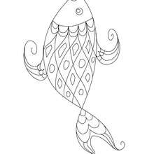 Funny fish coloring page - Coloring page - HOLIDAY coloring pages - APRIL FOOL'S DAY coloring pages