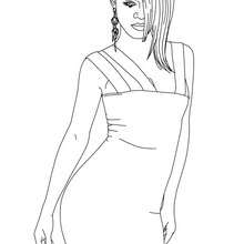 Songwriter Rihanna  coloring page - Coloring page - FAMOUS PEOPLE Coloring pages - RIHANNA coloring pages