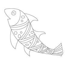 Strange fish coloring page