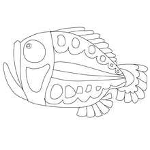 Scary fish coloring page - Coloring page - HOLIDAY coloring pages - APRIL FOOL'S DAY coloring pages