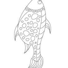 Cute fish coloring page