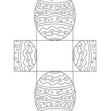 Easter egg box coloring page - Coloring page - HOLIDAY coloring pages - EASTER coloring pages - EASTER BOX coloring pages